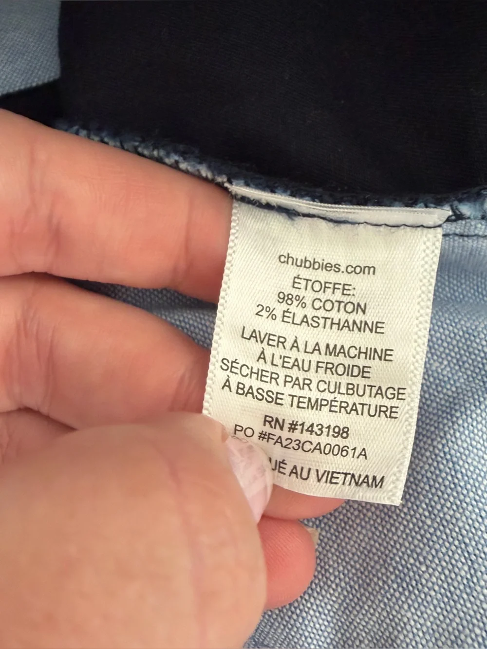 Chubbies Pants Mens XL The Armadas Twill Stretch Chino Navy 28.5” Inseam